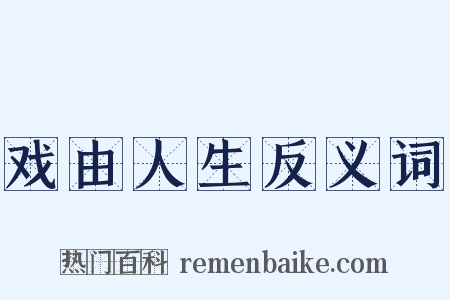 戏由人生反义词是什么意思的图片